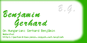 benjamin gerhard business card