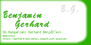 benjamin gerhard business card